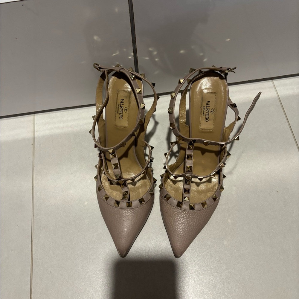 Valentino Women's Studded Beige Heels